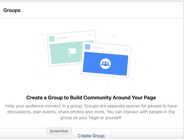 Facebook for business create a group