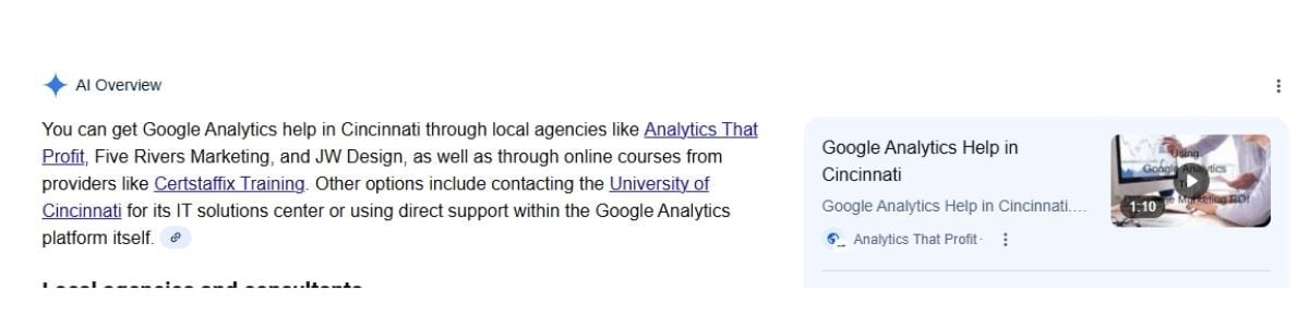 How to get your Business to Show Up in AI Overview Results- phil wiseman-analytics that profit