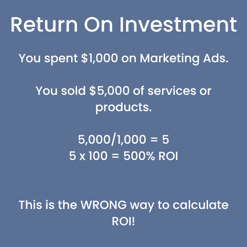 Return On Investment- the wrong way_analytics that profit