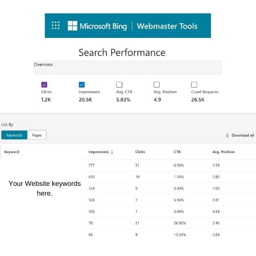 bing webmaster tools_ performance report_analytics that profit