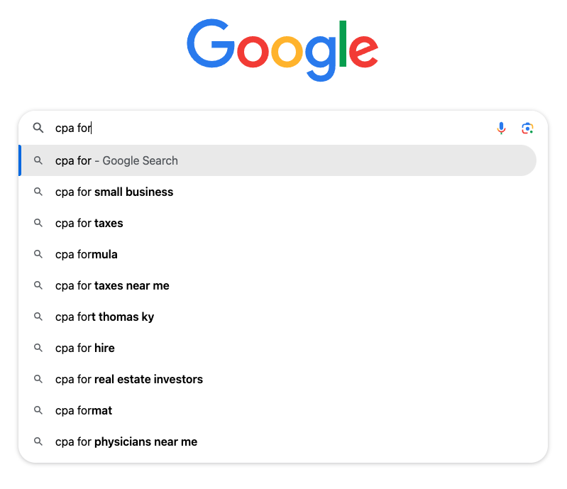 google auto complete_analytics that profit