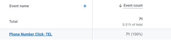 who clicked the phone number on the website-analytics that profit