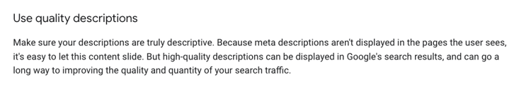 meta descriptions_google_analytics that profit