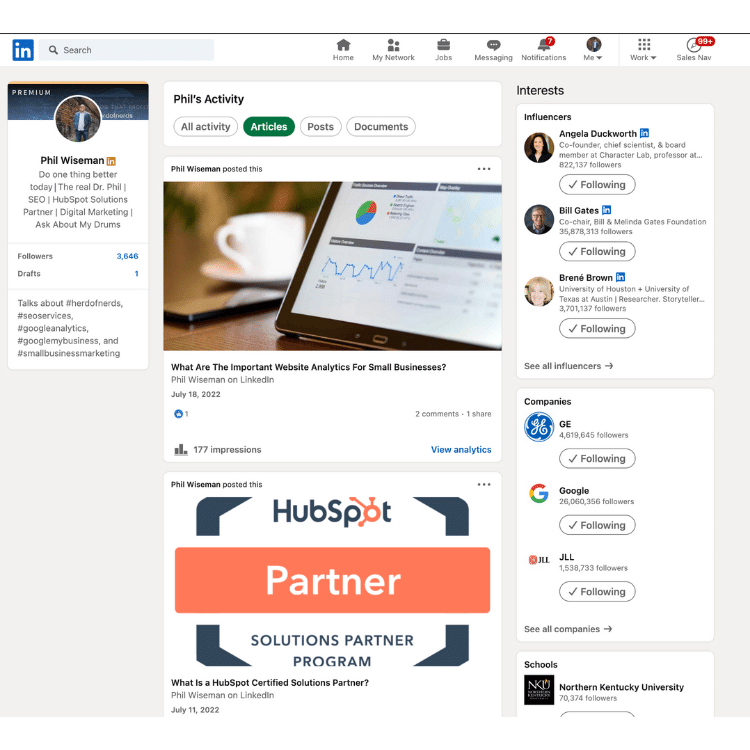 linkedin for small business_articles_analytics that profit