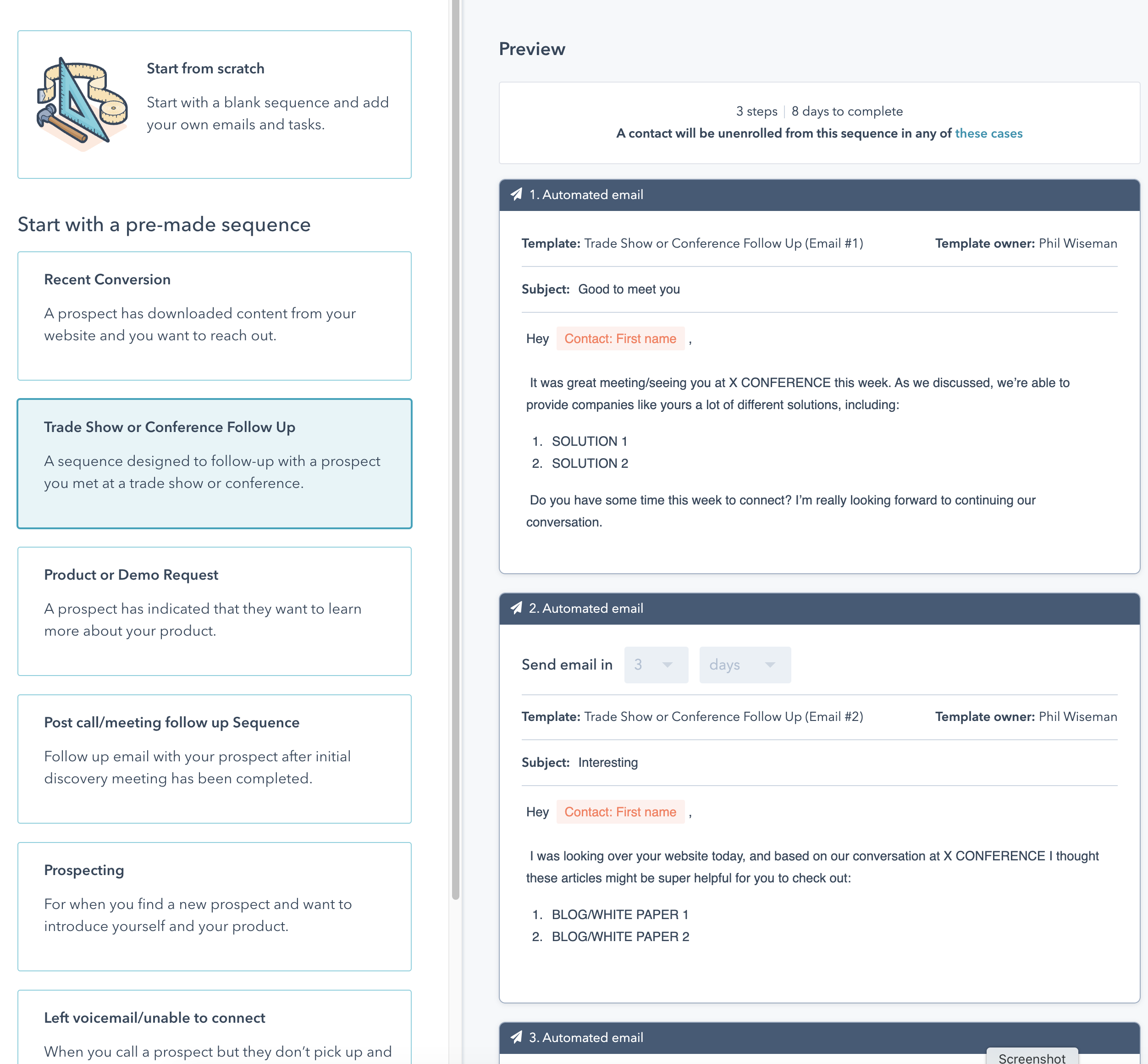 using sequences to follow up on trade shows_analytics that profit