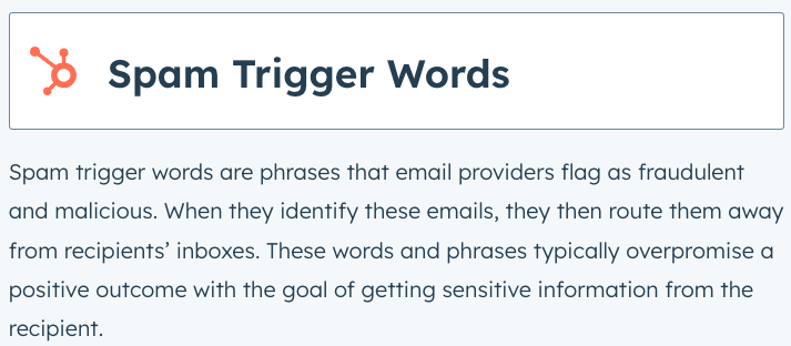 spam trigger words_analytics that profit